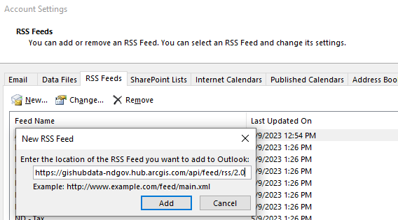 Outlook RSS